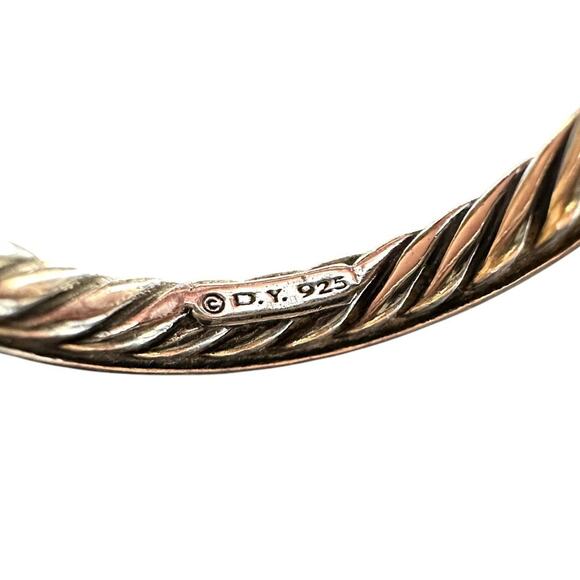 David Yurman Sterling Silver Inside Out Twisted Cable - Picture 7 of 8